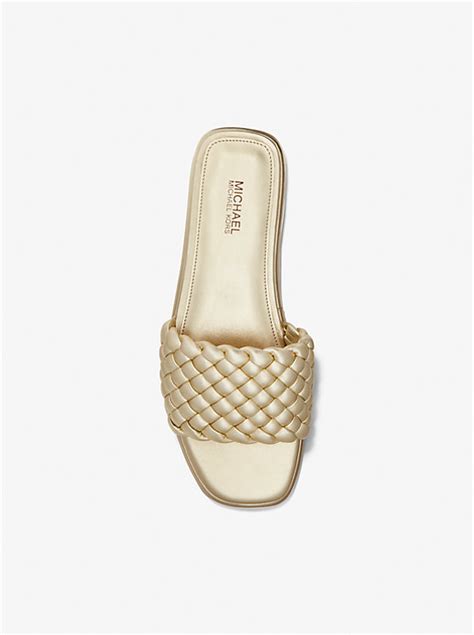 michael kors amelia slide|Amelia Braided Slide Sandal .